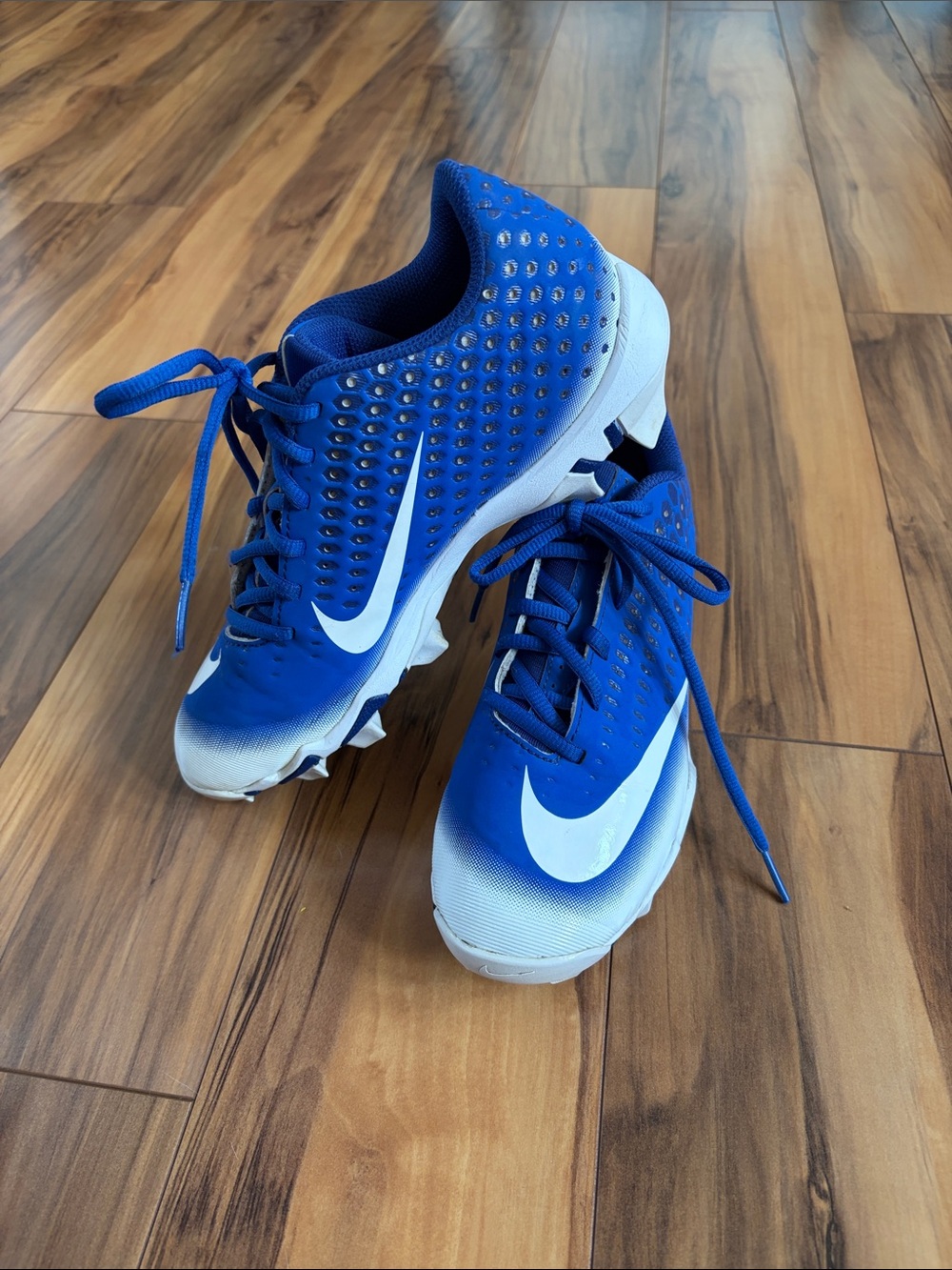 LN Nike Fastflex Vapor Royal Blue baseball/softball Cleats with White Swoosh 6.5